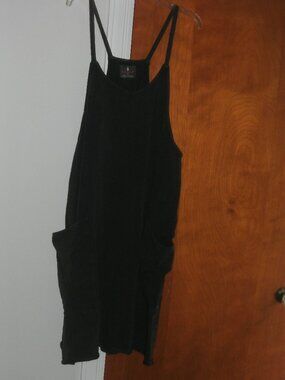 Free People FP Movement Black Comfy Cotton Romper Shorts with Pockets size L